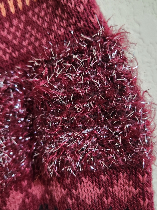 Free People Cabin Fever/ Cozy Cottage Sweater Women Size Medium Burgundy Color - Picture 8 of 12